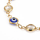 Set di gioielli per collana e bracciale con catena a maglie in ottone SJEW-JS01190-6