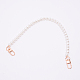 Poignées de sac de perles rondes en acrylique blanc FIND-TAC0006-22A-01-1