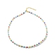 Bracelet collier en coquillage naturel et perles de verre SJEW-JS01245-3