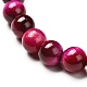 Natural Tiger Eye(Dyed) Beads Stretch Bracelets Set BJEW-JB06653-02-7