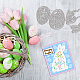 Globeland à motifs lapin de Pâques Matrice de découpe de découpe œufs de Pâques en acier au carbone découpes pour bricolage artisanat gaufrage pochoir modèle pour Pâques fabrication de cartes scrapbooking album photo décoration DIY-WH0309-711-2