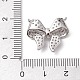 Placage de crémaillère en laiton micro pavé pendentifs en zircone cubique claire KK-H463-08P-3