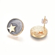 Risultati di orecchini a bottone in vero ottone placcato oro 18k KK-L180-118A-2