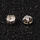 縫い付けラインストーン  マルチ連リンク  ガラスラインストーンをグレード  真鍮製爪付き台座付き  衣料品アクセサリー  正方形  銀色のメッキ  クリスタル  3~3.2x3~3.2mm  穴：1mm X-RB-J179-SS12-001-2