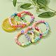 Ensembles de bracelets extensibles en perles acryliques opaques pour enfants BJEW-JB06403-2