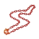 Set di collane con catena di cavi acrilici NJEW-JN03635-3