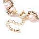 Braccialetto di perle intrecciate con perle naturali e vetro BJEW-JB08091-02-5