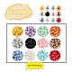 480шт 12 цвета выпечка окрашенные жемчужные стеклянные жемчужные круглые бусины HY-YW0001-04-2
