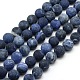 Frosted Natural Sodalite Round Bead Strands G-M064-10mm-01-1