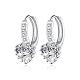 Romantic Women Cubic Zirconia Copper Heart Hoop Earrings EJEW-BB01516-1