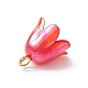Lily Flower Charms PALLOY-JF02542-01-4