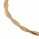 304 ожерелье из нержавеющей стали с цепочкой из веревки для мужчин и женщин NJEW-P269-03G-2