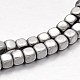 Cube Electroplate Non-magnetic Synthetic Hematite Beads Strands X-G-P110-03G-2