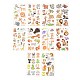 Cartoon Body Art Tattoos, Temporary Tattoos Paper Stickers, Animal, Mixed Color, 12x6.8x0.025cm, Stickers: 8~67x11~42mm, 10sheets/set