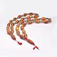 Colliers avec perles en agate tibétaine naturelle à bijoux bouddhistes NJEW-F131-11-1