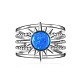 925 широкое кольцо из серебра с солнечным родиевым покрытием RJEW-P100-01P-1