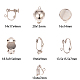 SUNNYCLUE Brass/Iron Clip-on Earring Findings KK-SC0001-05-4
