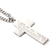 304 acier inoxydable colliers croix pendentif NJEW-M197-04P-2