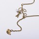 Тибетский стиль сплава лист Lariat ожерелья NJEW-JN00757-3