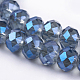 Electroplate Glass Beads Strands EGLA-D020-8x5mm-59-3