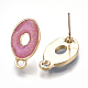Accessoires de clous d'oreilles en alliage avec émail PALLOY-T056-58B-2