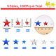 CHGCRAFT 1800Pcs 3 Colors Star Cabochons Flat Back Scrapbook Embellishments Acrylic Rhinestone Star Cabochons for Independence Day Jewelry Jewelry Making KY-CA0001-43-2