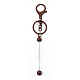 Schlüsselanhänger aus sprühlackierter Legierung mit Perlen für die Schmuckherstellung KEYC-A011-02M-1