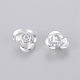 Ton argent minuscule fleur rose aluminium métal séparateurs perles pour la fabrication de bijoux de bricolage X-AF12mm001Y-2