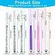 CHGCRAFT 2Sets 2 Style 7/9/11mm Nail Art Liner Brushes Set Plastic Nail Pull Line Pen for DIY MRMJ-CA0001-40-2