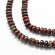 Perles rondelles naturelles en jaspe rouge G-Q446-10-3
