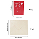 Gorgecraft3d紙グリーティングカード  カエデ  封筒付き  長方形  レッド  20~20.5x15~15.6x0.02~0.2cm  2個/セット AJEW-GF0002-46-2