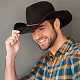 Cintura da cappello da cowboy del sud-ovest intrecciata in similpelle DIY-WH0449-01-4