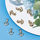 Beebeecraft 10Pcs/Box 18K Gold Plated Nautical Anchor Charms Cubic Zirconia Ship Sign Metal Pedants for Summer DIY Jewelry Bracelet Necklace Earring Making Crafting KK-BBC0003-23-4