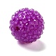 Stämmig Rhinestone Harz Kaugummi Kugel Perlen&nbsp;RESI-S259-A-3