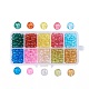 10 farben backen gemalt transparentem glas runde perlen DGLA-JP0001-22-6mm-1