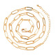 Brass Paperclip Chain Necklace Making KK-S356-575-NF-2