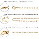 Pandahall elite environ 20 brins collier de chaîne de câble doré collier de chaîne à maillons torsadés en vrac pour pendentif collier fabrication de bijoux MAK-PH0004-15-5