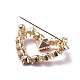 Épingles en alliage de strass en forme de cœur&nbsp;JEWB-Z034-07G-3