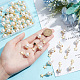 Colgantes acrílicos de perla imitada envueltos en alambre pandahall elite FIND-PH0009-51-3