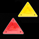 Chgcraft 10 Uds. 2 colores triángulo reflector de plástico señal de advertencia de vehículo señal de vehículo de movimiento lento señal de advertencia de seguridad para camión al aire libre AJEW-CA0003-39-3