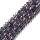 Purple Glass Bicone Beads Strands X-GLAA-S026-03