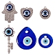 6Pcs 6 Style Evil Eye Pendants Kit for DIY Jewelry Making DIY-SZ0005-80A-1