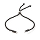 Bracelet cordon polyester tressé AJEW-JB01125-01-1