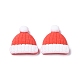 クリスマステーマ不透明樹脂カボション  帽子  24.5x23x6mm RESI-F042-01F-2