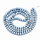 Chapelets de perles en hématite synthétique sans magnétiques G-N0318-02-3