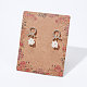 Fingerinspire 5 Patterns Cardboard Necklace Earring Set Display Cards CDIS-FG0001-36-5