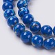 Chapelets de perles de coquillage de mer et turquoise synthétique X-G-G758-06-10mm-3