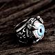 Fashionable 316L Stainless Steel Ocean Eye Wide Band Rings RJEW-BB09962-11-3