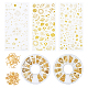 Olycraft 合金カボション  ネイルアートの装飾の付属品  DIYジュエリーのためのジュエリー充填  ゴールドカラー MRMJ-OC0001-45-1