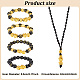 Anattasoul 5 pièces 5 style om mani padme hum mala bracelets de perles et colliers bouddhistes SJEW-AN0001-44-7